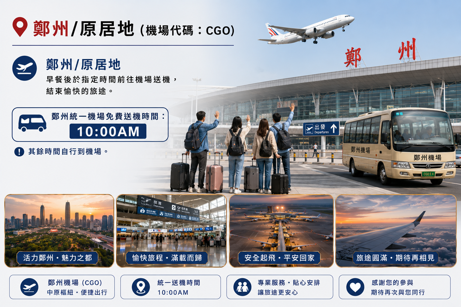 2026年 10/23 鄭州 開封菊展9日7晚~『季節精選』 鄭州/原居地 (機場代碼：CGO)